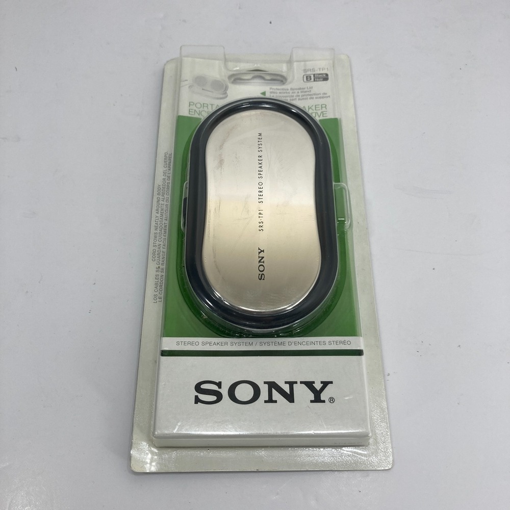 Sony Portable Travel Speaker SRS-TP1 Black Stereo Speaker System Y2K NEW SEALED